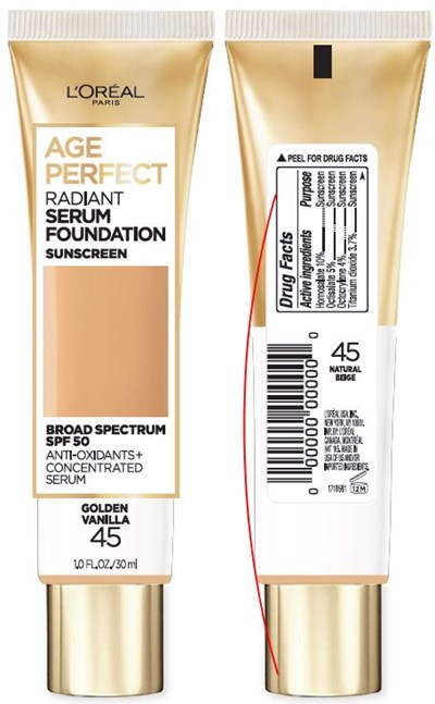 image of tube - LP Age Perfect Radiant Serum Foundation SPF 50 (2)